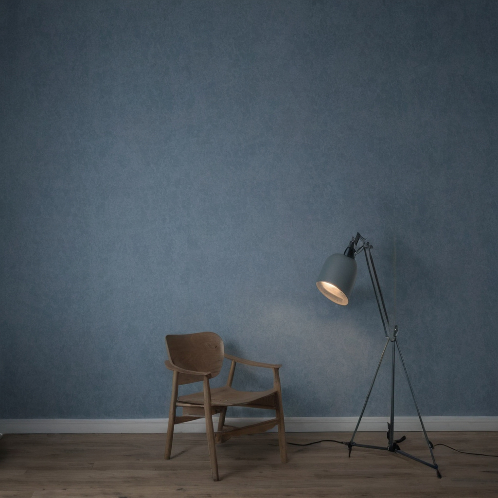 Practical visual for What size grey-blue wallpaper sample is reliable enough for lighting approval
